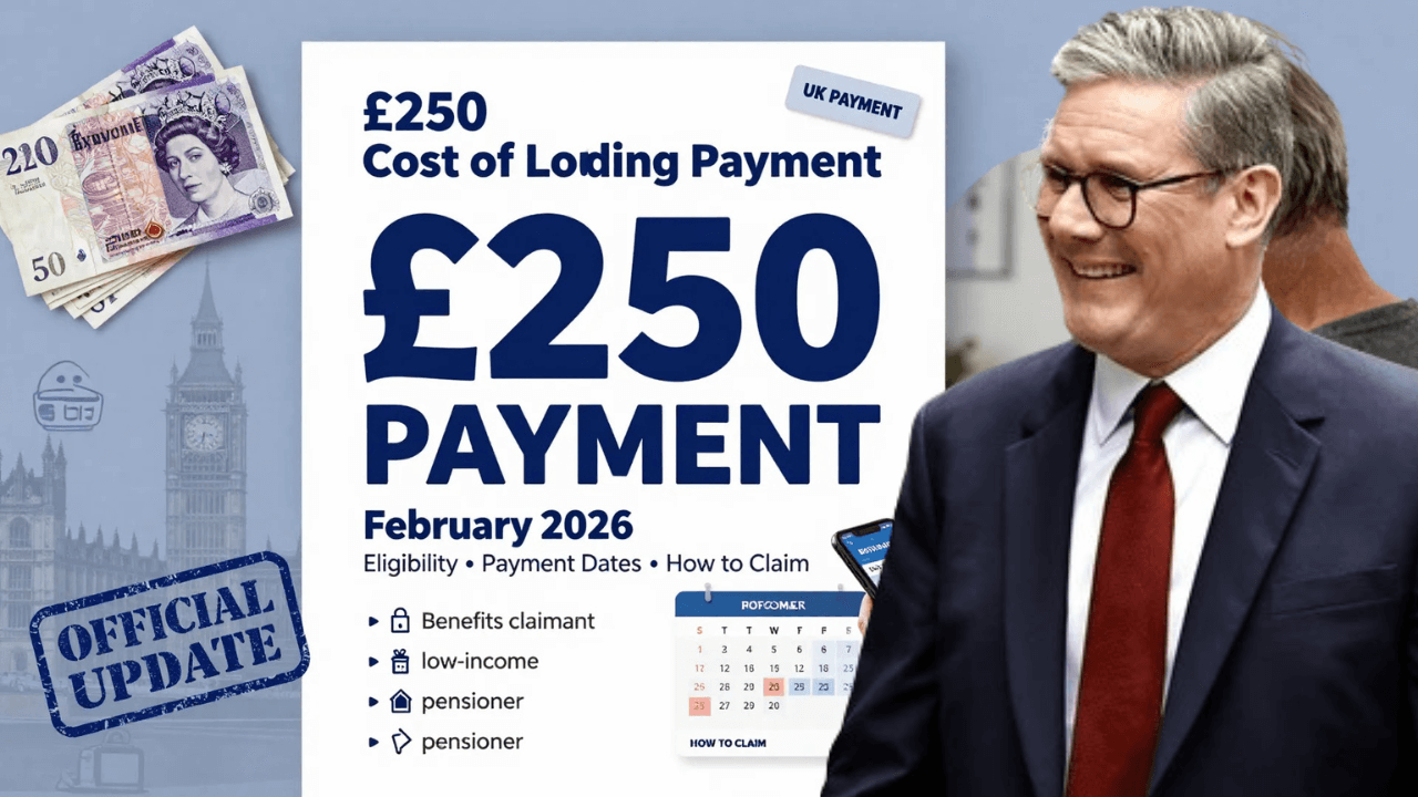 £250 Cost of Living Payment in the UK – February 2026 Eligibility, Payment Dates & How to Claim